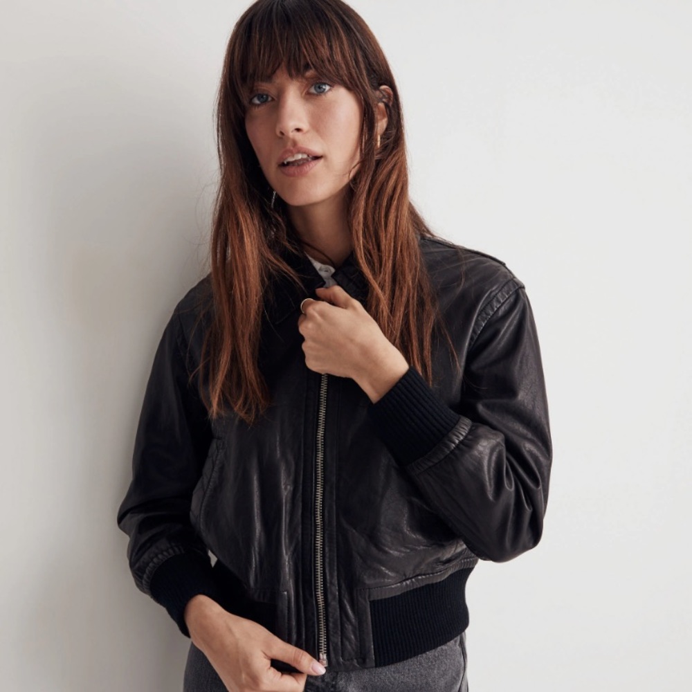 Madewell Bomber Leather Jacket
